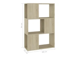 Librería separador madera contrachapada roble Sonoma 60x24x94cm