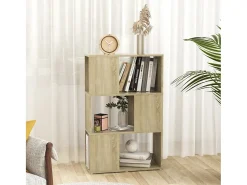 Librería separador madera contrachapada roble Sonoma 60x24x94cm
