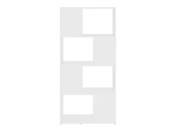 Librería separador madera contrachapada blanco 60x24x124,5 cm