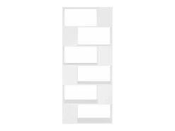 Librería separador madera contrachapada blanco 80x24x186 cm