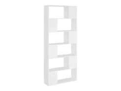 Librería separador madera contrachapada blanco 80x24x186 cm