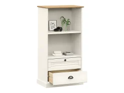 Librería VIGO madera maciza de pino blanco 60x35x114,5 cm