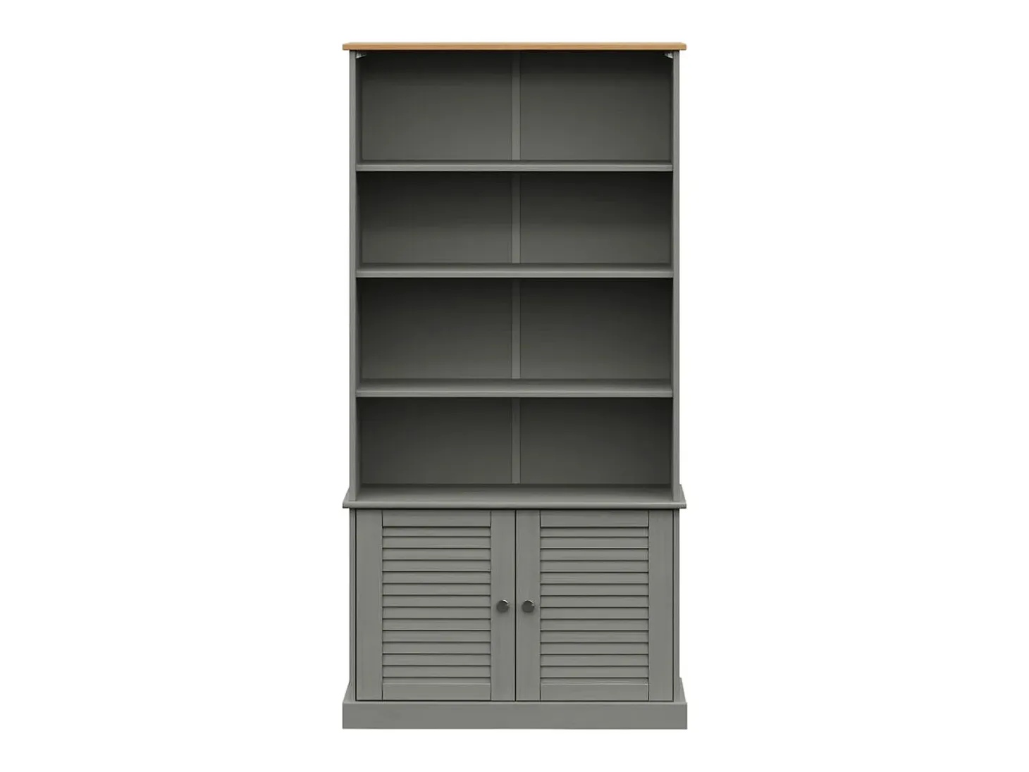 Librería VIGO madera maciza de pino gris 85x35x170 cm