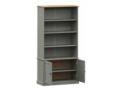 Librería VIGO madera maciza de pino gris 85x35x170 cm