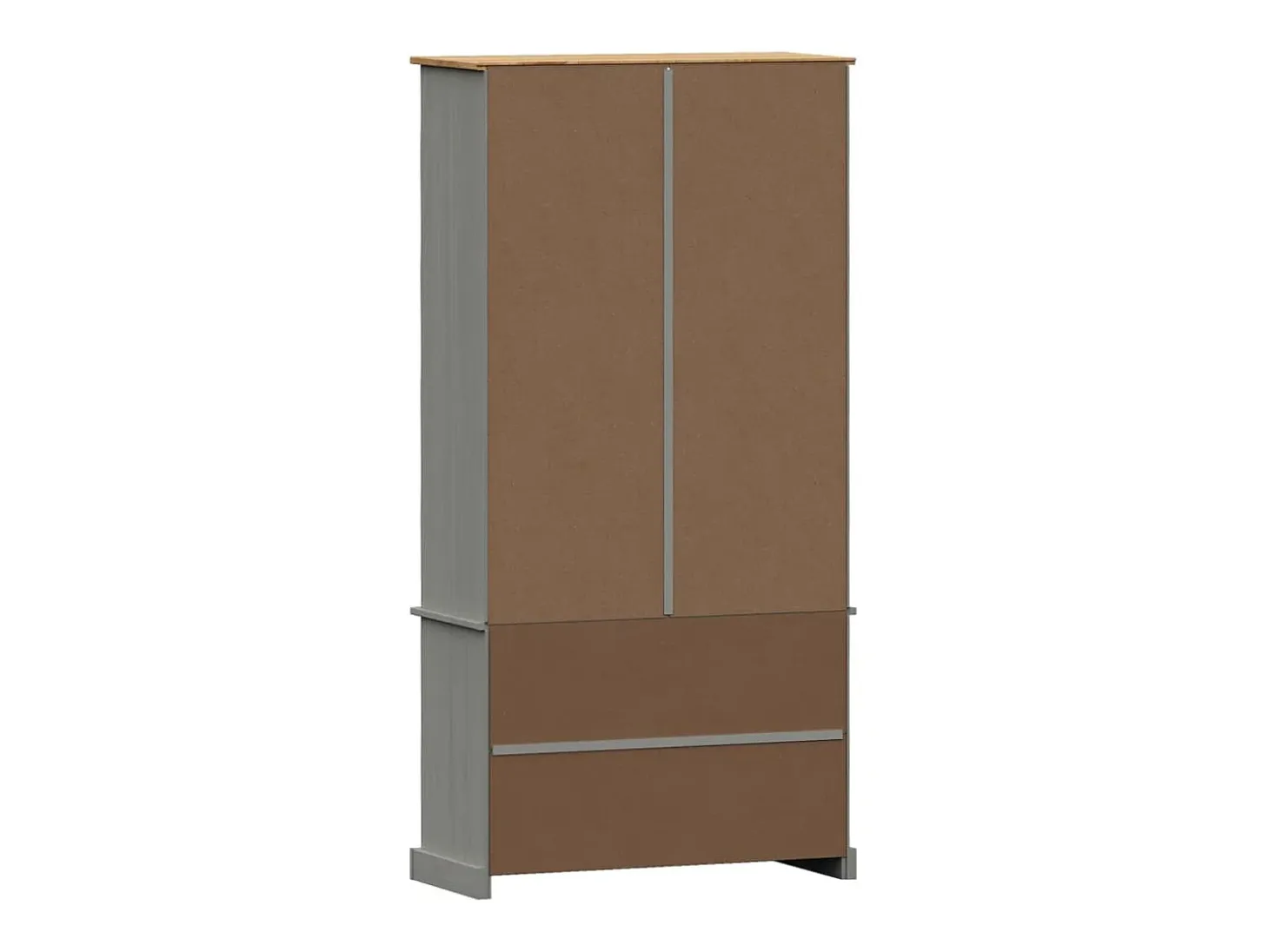 Librería VIGO madera maciza de pino gris 85x35x170 cm