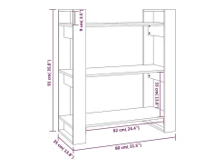 Librero/Biblioteca 80x35x91 cm Madera maciza de pino