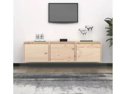 Licata Muebles para TV 3 piezas madera maciza de pino