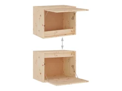 Licata Muebles para TV 3 piezas madera maciza de pino
