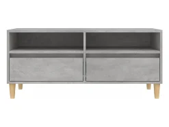 Lin Mueble de TV madera contrachapada gris hormigón 100x34,5x44,5cm