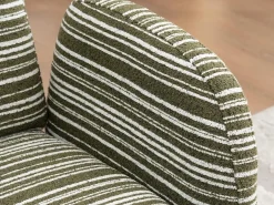 Línea 1.0 - Sillón Relax Bouclé con Reposabrazos con Bolsillos - Confort Ergonómico - Color Caqui - Para Decorar Cualquier Habitación
