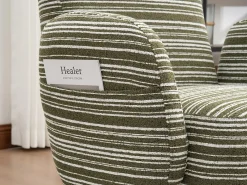 Línea 1.0 - Sillón Relax Bouclé con Reposabrazos con Bolsillos - Confort Ergonómico - Color Caqui - Para Decorar Cualquier Habitación