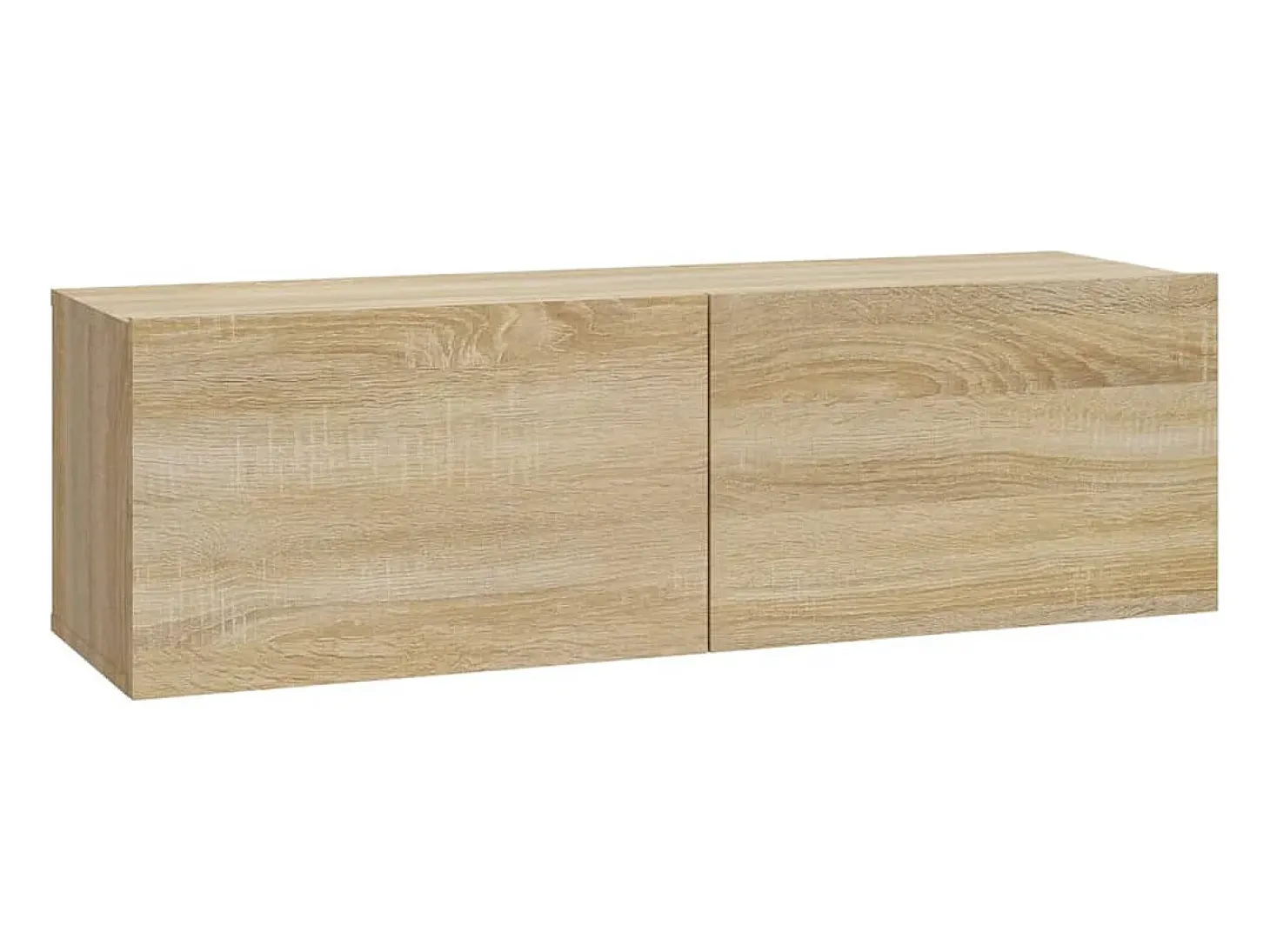Lorien Muebles TV de pared 2 uds madera ingeniería roble 100x30x30 cm