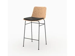 Lote de 2 sillas para isla central de 66 cm material natural, negro - Faro