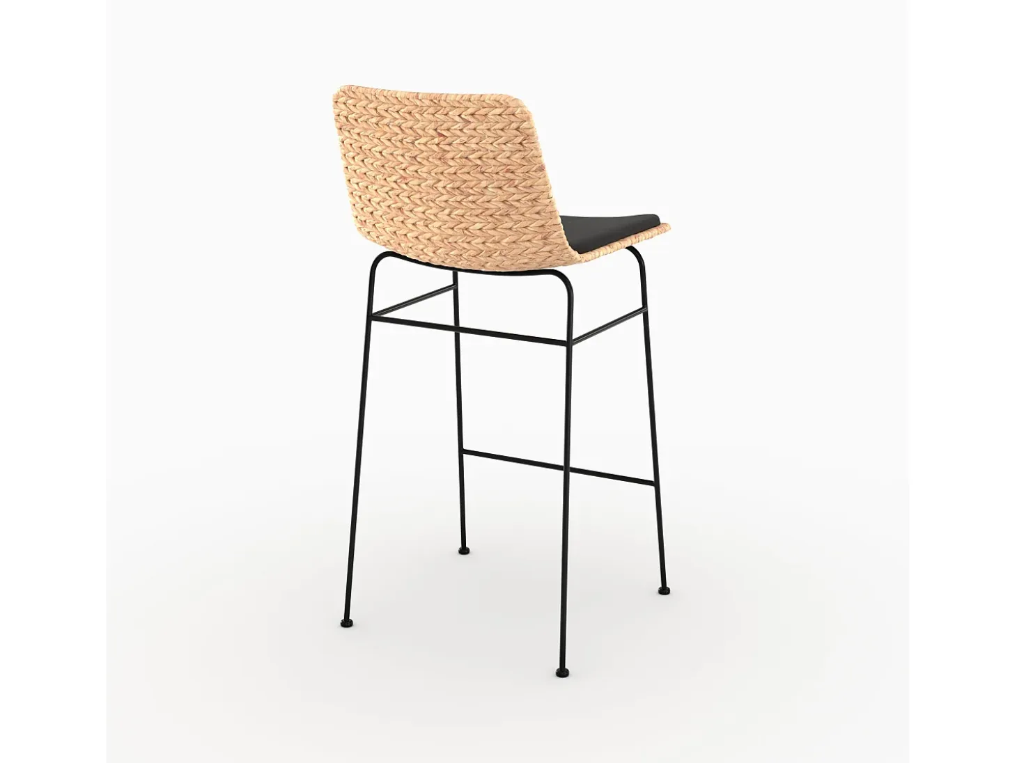 Lote de 2 sillas para isla central de 66 cm material natural, negro - Faro