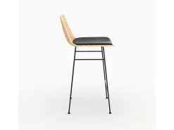 Lote de 2 sillas para isla central de 66 cm material natural, negro - Faro