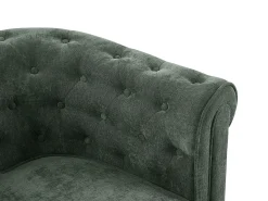 Lote de 2 sillones en tela color verde CHESTERFIELD