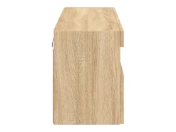 Ølstykke Mueble de TV de pared con luces LED roble Sonoma 100x30x40 cm