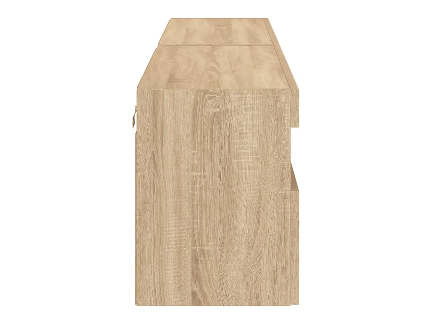Ølstykke Muebles de TV de pared luces LED 2 uds roble Sonoma 80x30x40 cm