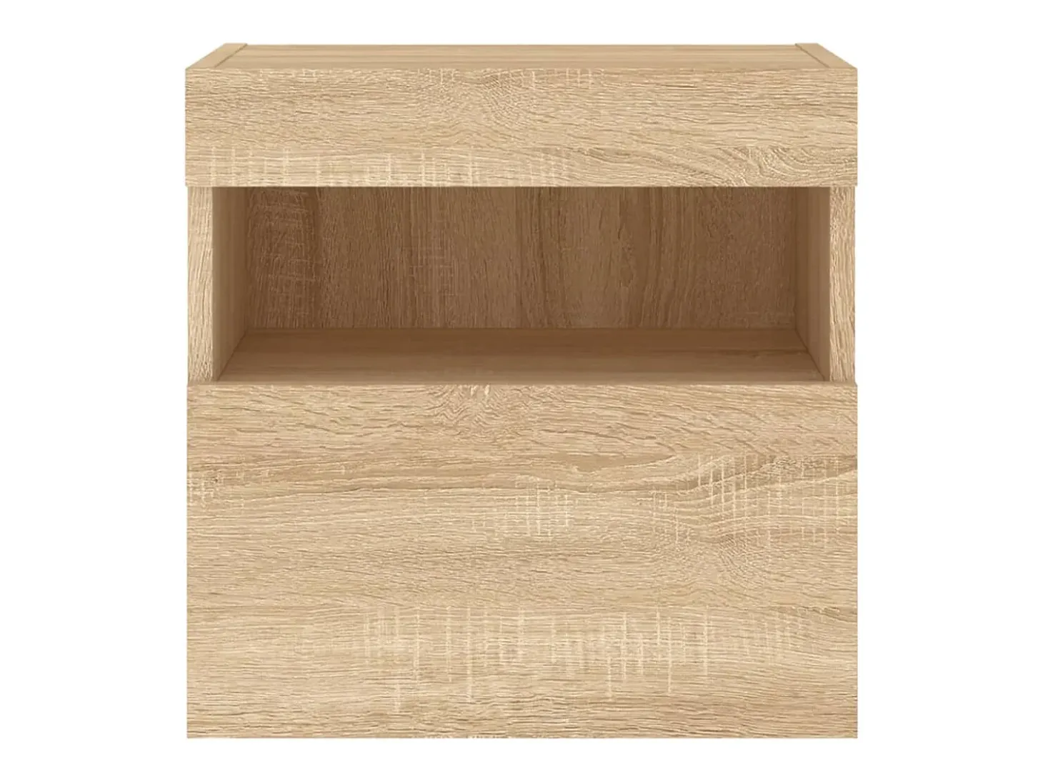 Ølstykke Muebles de TV de pared luces LED 2 uds roble Sonoma 40x30x40 cm
