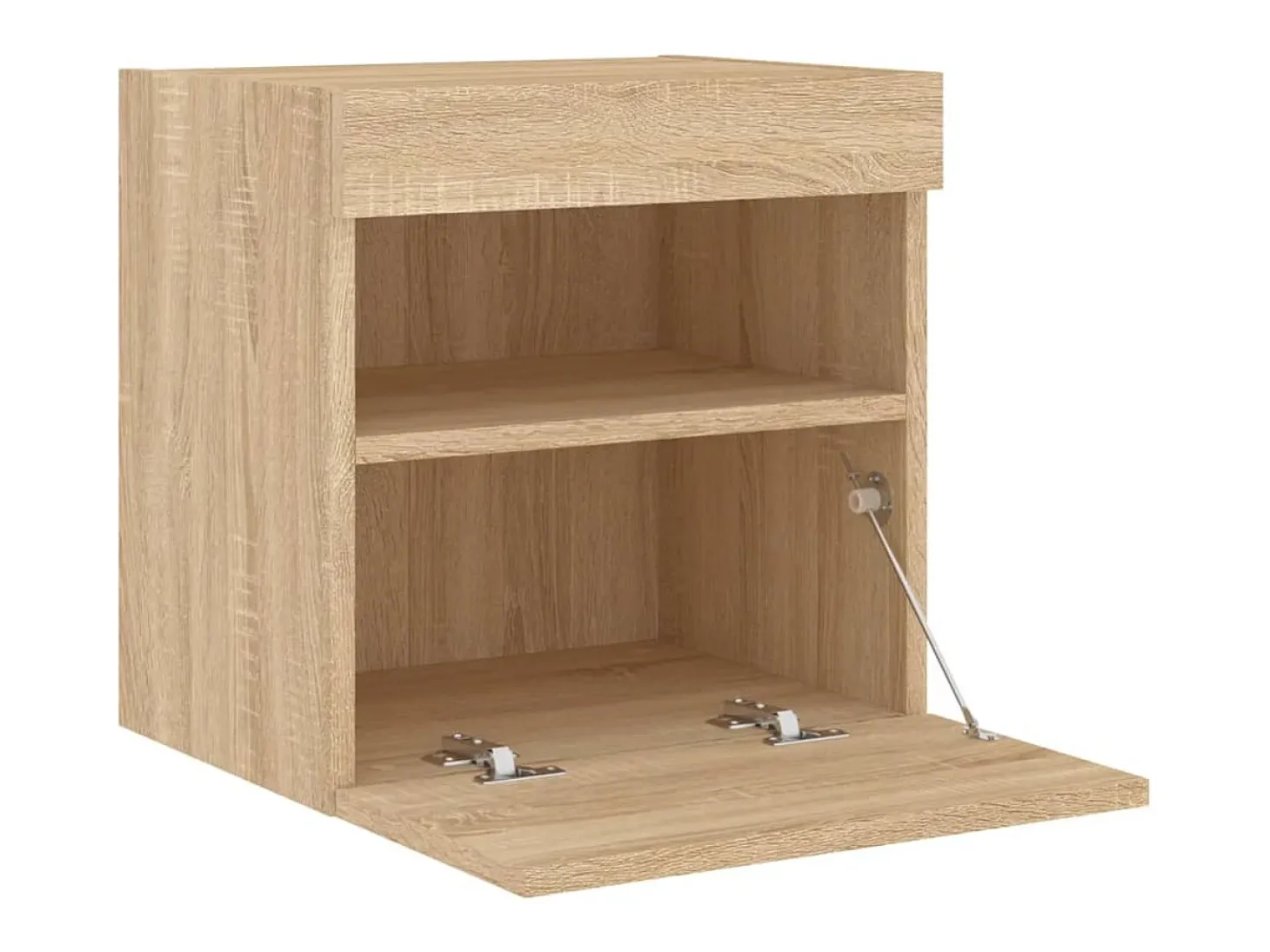 Ølstykke Muebles de TV de pared luces LED 2 uds roble Sonoma 40x30x40 cm