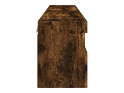 Ølstykke Muebles TV de pared luces LED 2 uds roble ahumado 60x30x40 cm