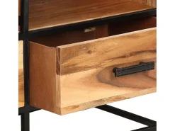 Luleå Mueble para la TV madera maciza de acacia 110x30x45 cm