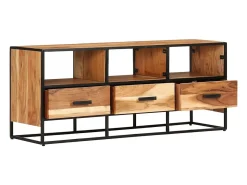Luleå Mueble para la TV madera maciza de acacia 110x30x45 cm