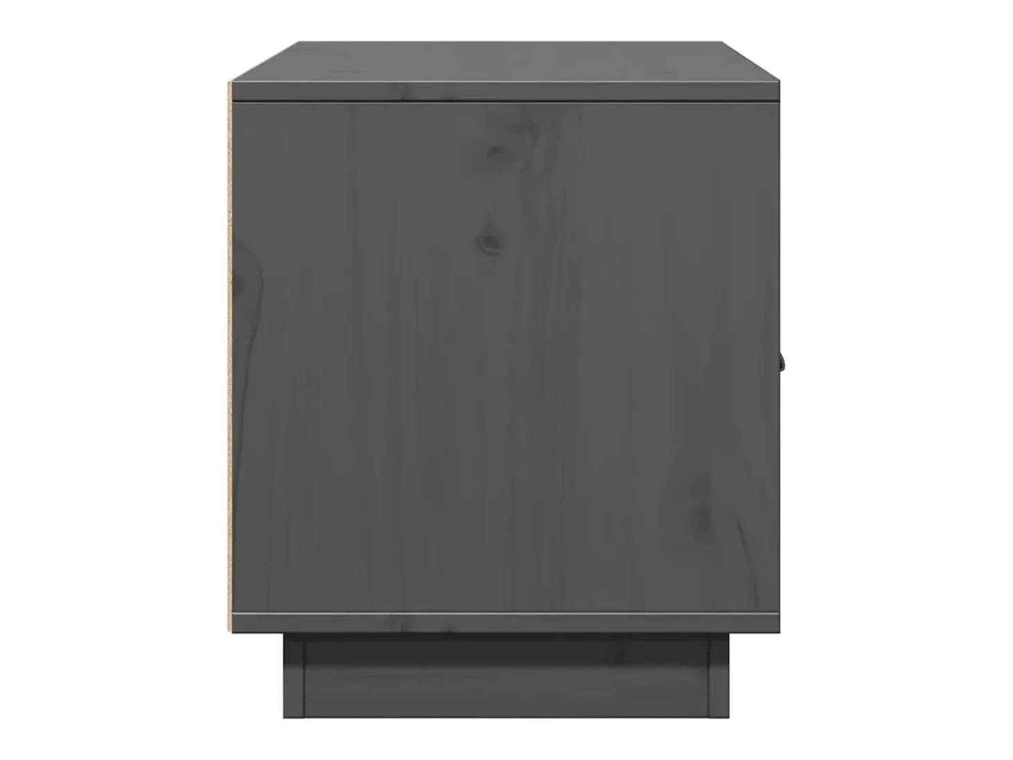 Maarianhamina Mueble de TV de madera maciza de pino gris 80x34x40 cm