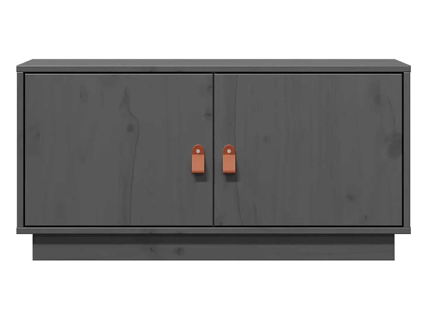 Maarianhamina Mueble de TV de madera maciza de pino gris 80x34x40 cm