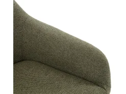 MALMO-Sillón de madera natural y tela Trendy Sauge