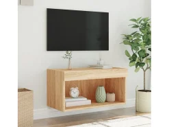 Mano Mueble para TV con luces LED roble Sonoma 60x30x30 cm