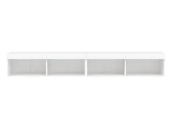 Mano Muebles de TV con luces LED 2 uds blanco 100x30x30 cm