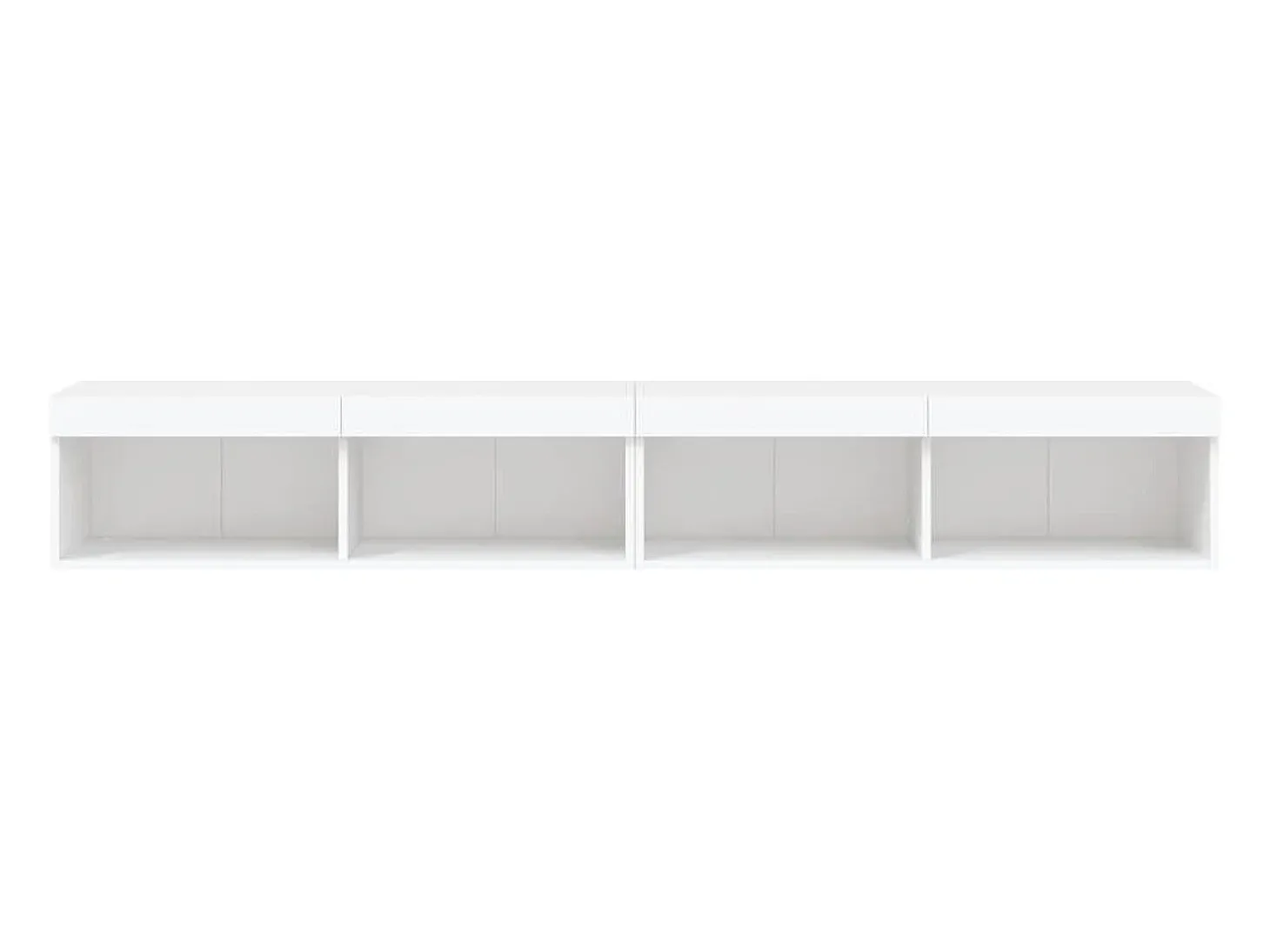 Mano Muebles de TV con luces LED 2 uds blanco 100x30x30 cm