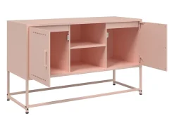 María Luz Mueble para TV de acero rosa 100,5x39x60,5 cm