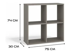 MARION - Estantería para armario funcional dormitorio/oficina/estantería para sala de estar - Dimensiones: 75x74x30 - Unidad de almacenamiento de libros