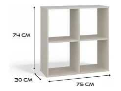 MARION - Estantería para armario funcional dormitorio/oficina/estantería para sala de estar - Dimensiones: 75x74x30 - Unidad de almacenamiento de libros