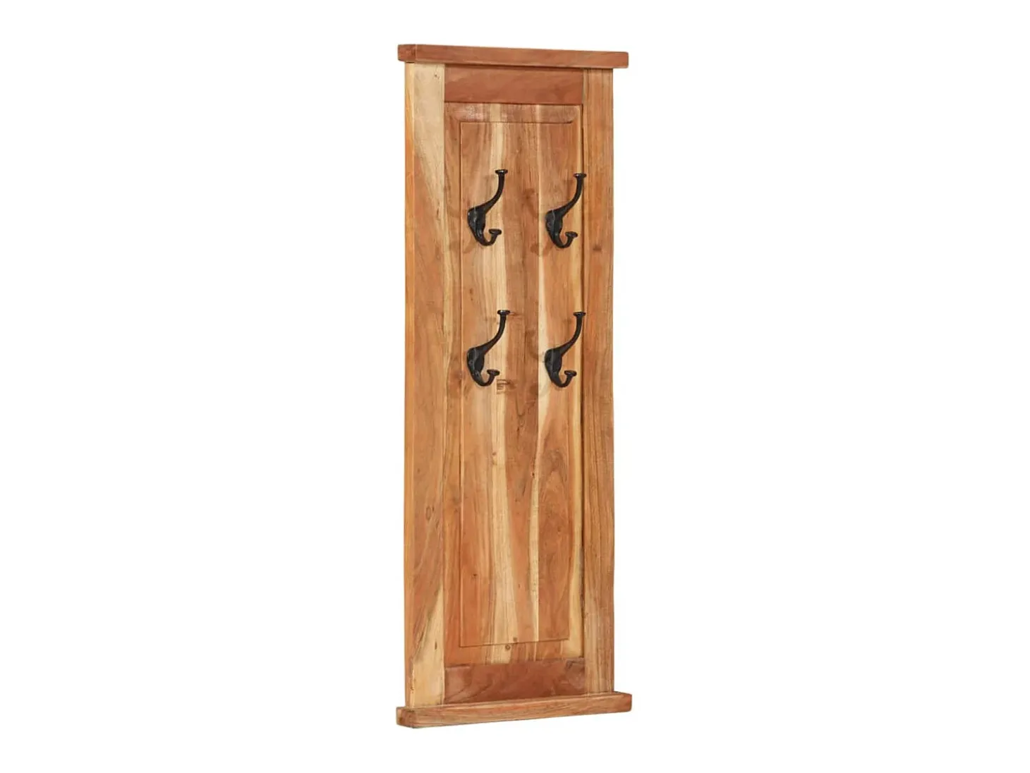 Mâcon Percheros 2 unidades madera maciza de acacia 38x100 cm