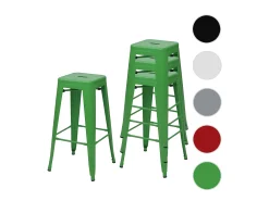 MCW-A73 Taburete de bar de metal (set de 4), verde