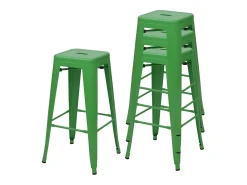 MCW-A73 Taburete de bar de metal (set de 4), verde