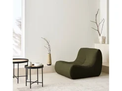 Módulo para sofá modular en borreguito texturizado, 1 plaza kaki