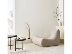 Módulo para sofá modular en borreguito texturizado, 1 plaza beige