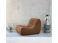 Módulo para sofá modular en borreguito texturizado, 1 plaza terracota