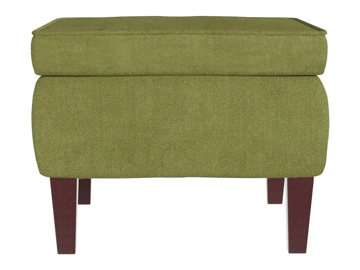 Mecedora con patas de madera y taburete Verde claro