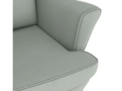 Mecedora con patas de madera de caucho Terciopelo gris claro