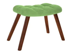 Mecedora con reposapiés de terciopelo verde claro