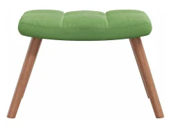 Mecedora con reposapiés Terciopelo verde claro