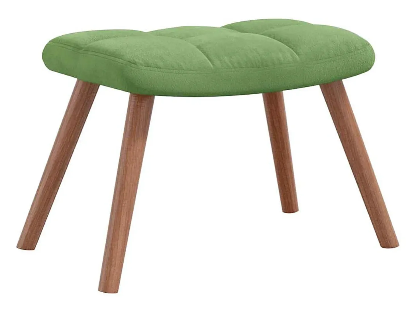 Mecedora con reposapiés Terciopelo verde claro