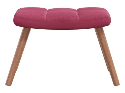 Mecedora con reposapiés Terciopelo rojo burdeos