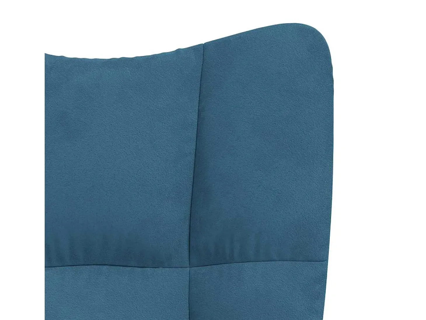 Mecedora con reposapiés Terciopelo Azul