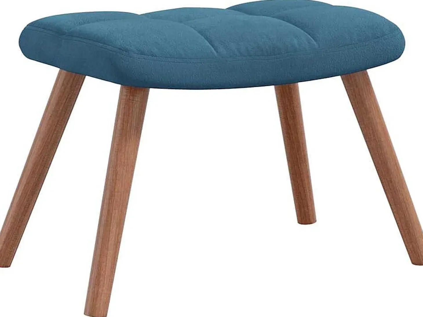 Mecedora con reposapiés Terciopelo Azul
